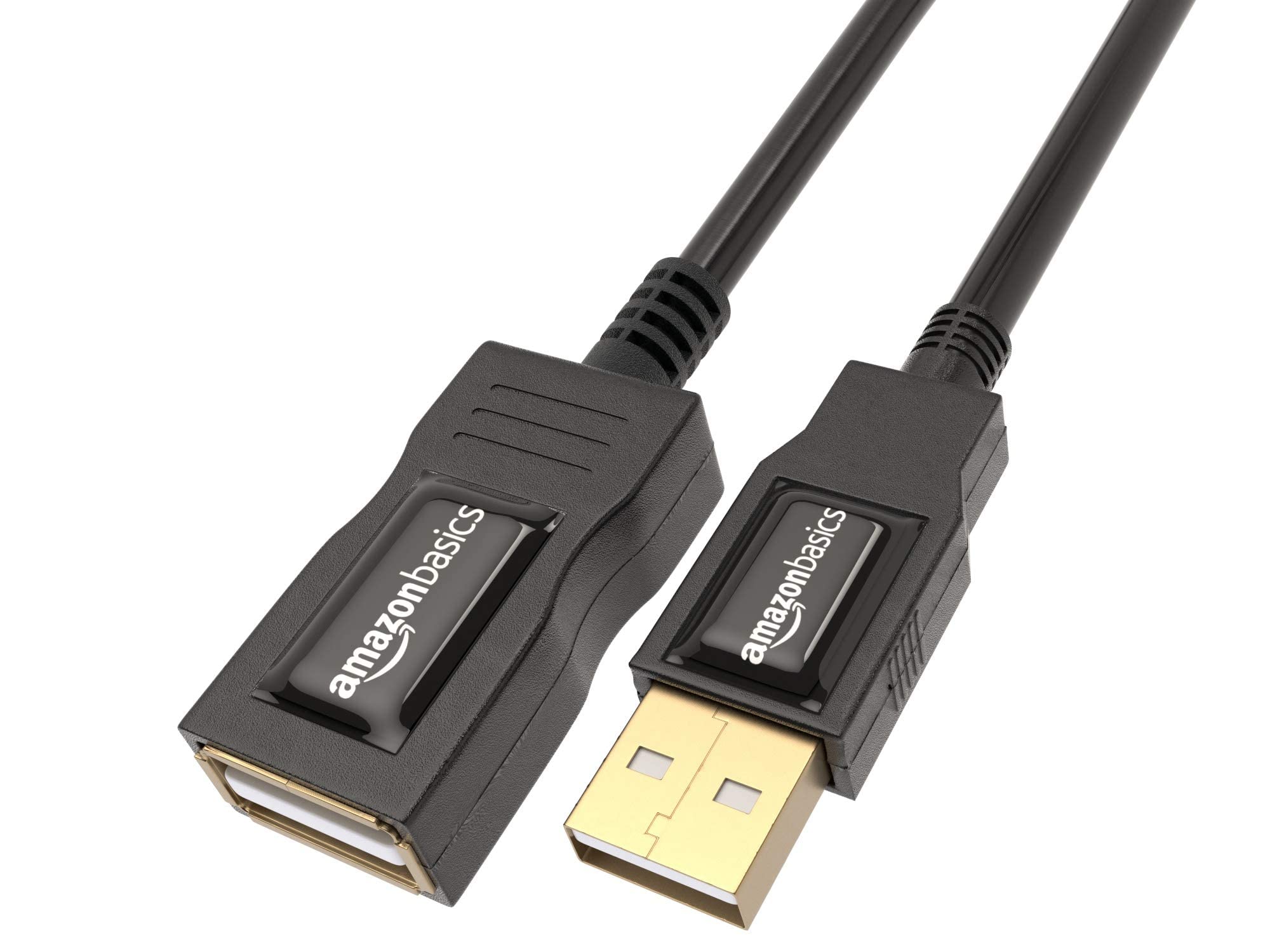 AmazonBasics Cable alargador USB-A 2.0 Tipo (1 m), Negro