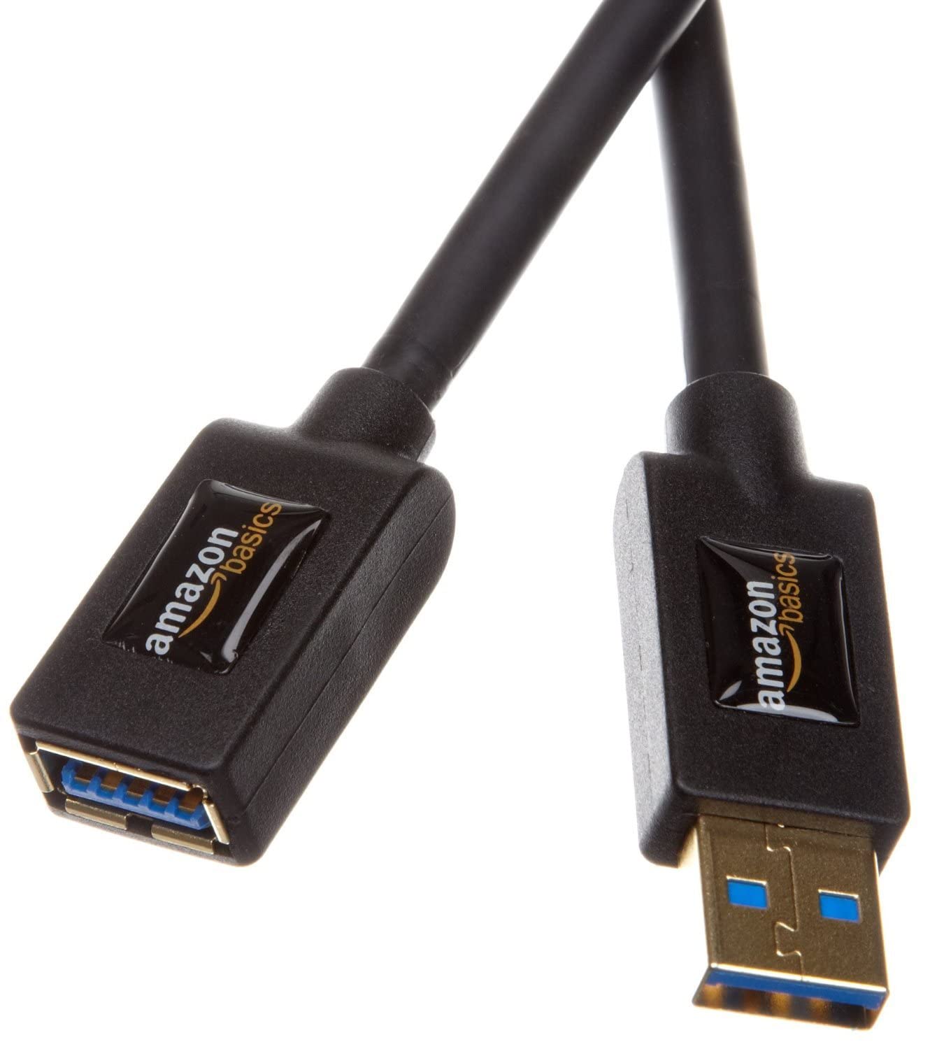 Amazon Basics Cable alargador USB-A 3.0 tipo macho a tipo A-hembra (3 m), Negro