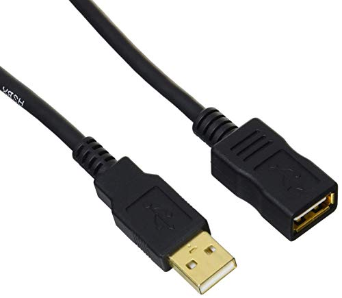 AmazonBasics Cable alargador USB-A 2.0 Macho a USB Type A Hembra, 2 m, Negro