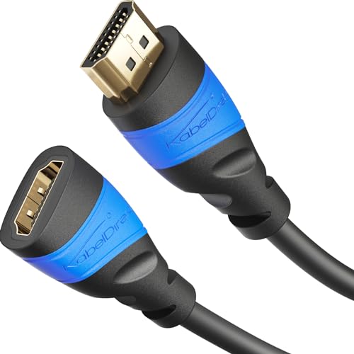 KabelDirekt – HDMI Cable de extensión con blindaje especial A.I.S. – 2m (4K@60Hz para Ultra HD impresionante, extensor HDMI para PS5/XBO, ARC, Highspeed con Ethernet)