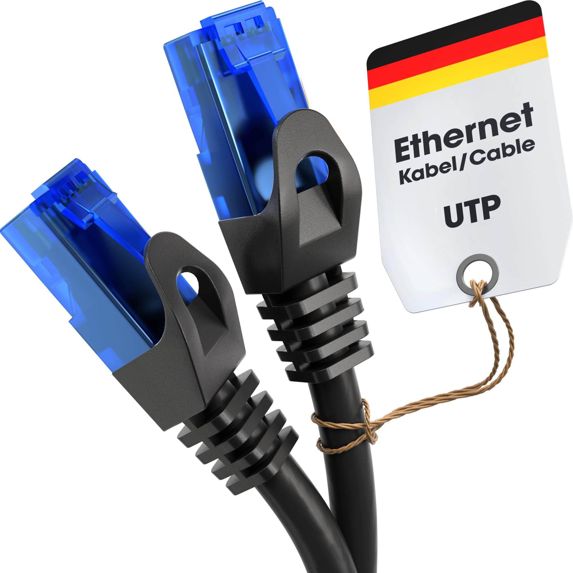 KabelDirekt – Cable Ethernet, Cable de red/LAN RJ45 – 0,5m, Disponible en 0,25-30m (10Gbps, velocidad máxima de fibra óptica,