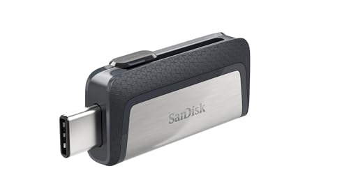 SanDisk Ultra Dual Drive USB-Type C 128 GB (con conectores USB Type-C y Type-A reversibles, para móviles, tabletas, Macs y Ordenadores, hasta 150 MB/s, USB 3.1) Plata Gris