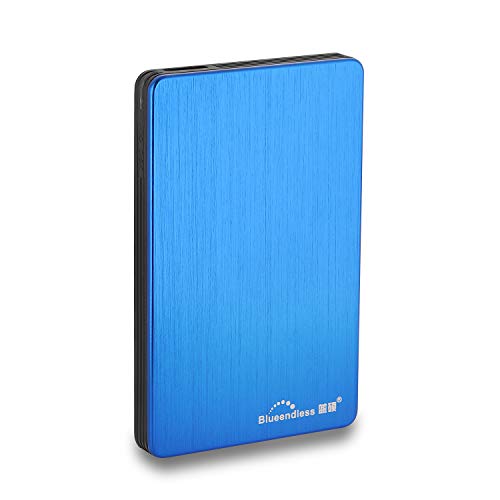 Disco Duro Externo 2.5" USB3.0 Almacenamiento De Disco Duro Portátil Ultrafino Compatible con Mac, PC, Laptop, MacBook,(Azul, 500, GB)
