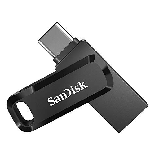 SANDISK Ultra Dual Drive Go, Memoria Flash 128 GB (con conectores USB Type-C y Type-A reversibles, para Android móviles, Tabletas, Macs y Ordenadores, hasta 400 MB/s) Negro