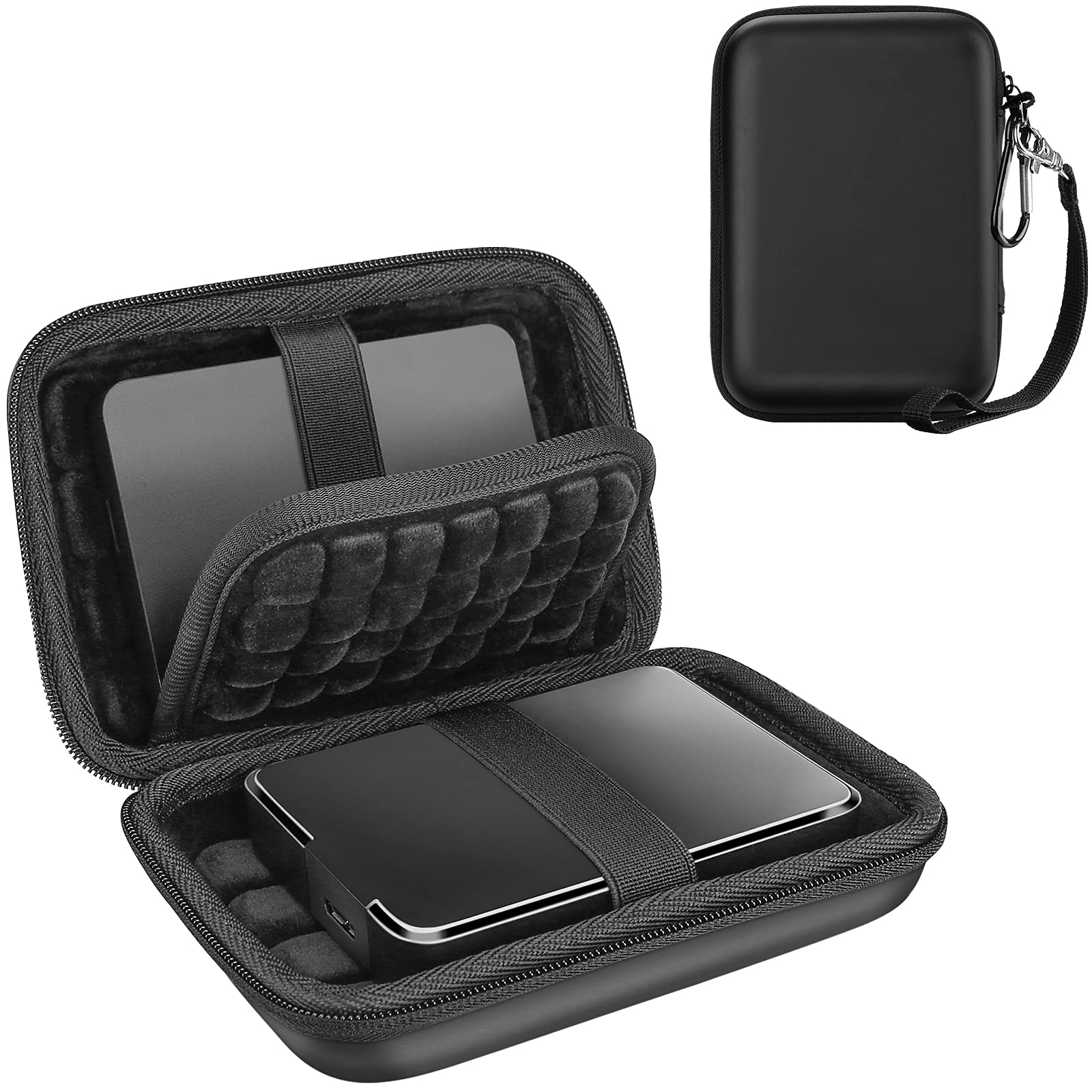ProCase Estuche para 2 Discos Duros Externos 2,5",Funda de Viaje Antigolpes para Toshiba Canvio Basics/WD Elements/WD My Pass