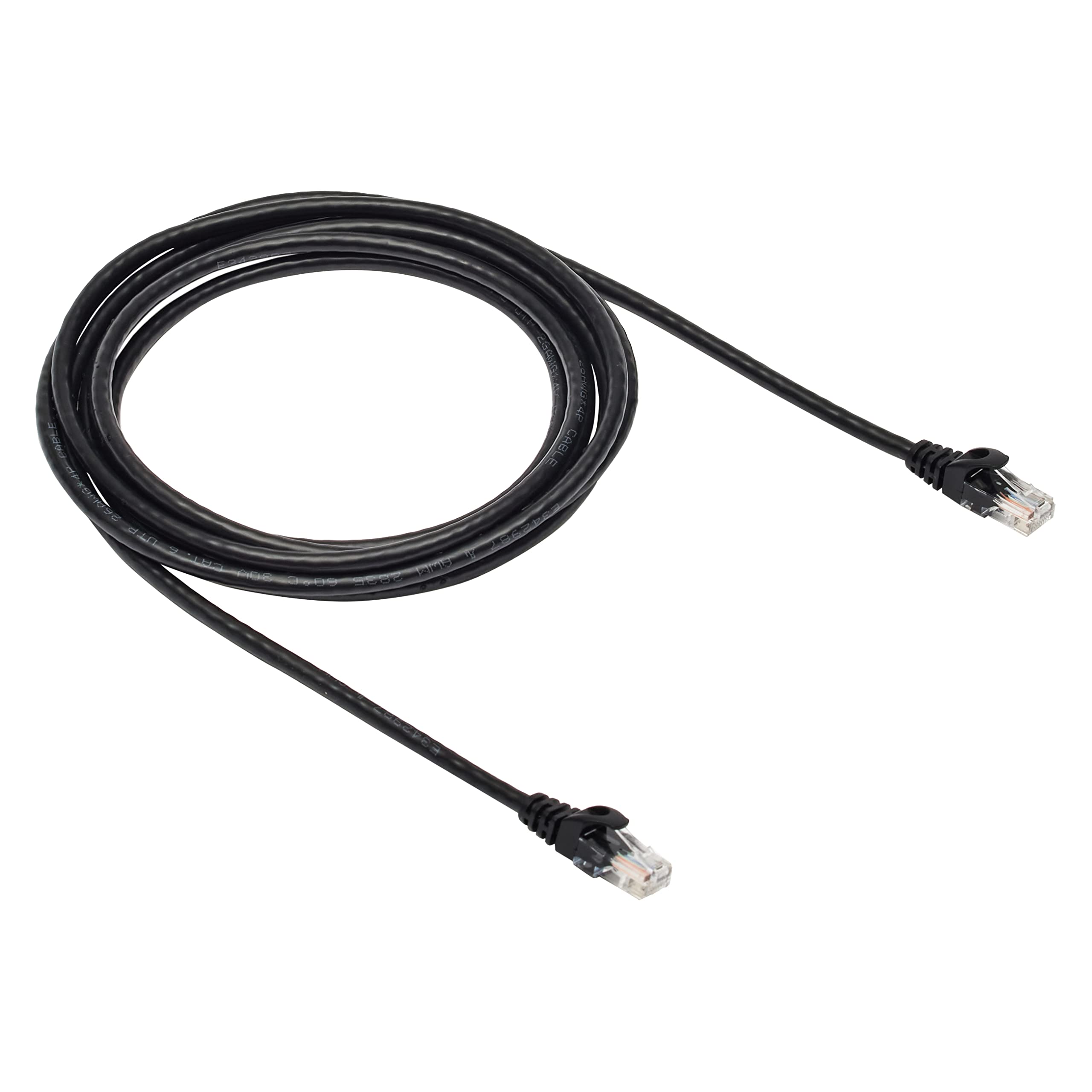 Amazon Basics Cable de red Gigabit Ethernet RJ45 Cat-6, 3 m, Negro