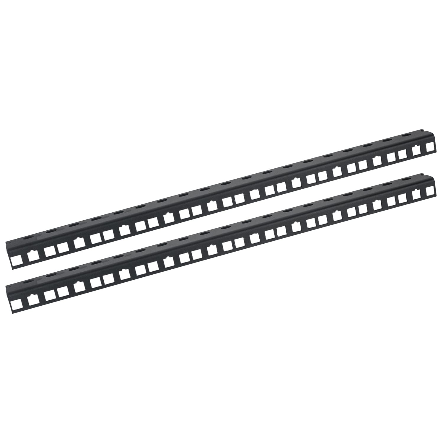 HMF 66810-02 - Riel de rack para armario de servidor, 2 unidades, 10 pulgadas, 10 U, color negro