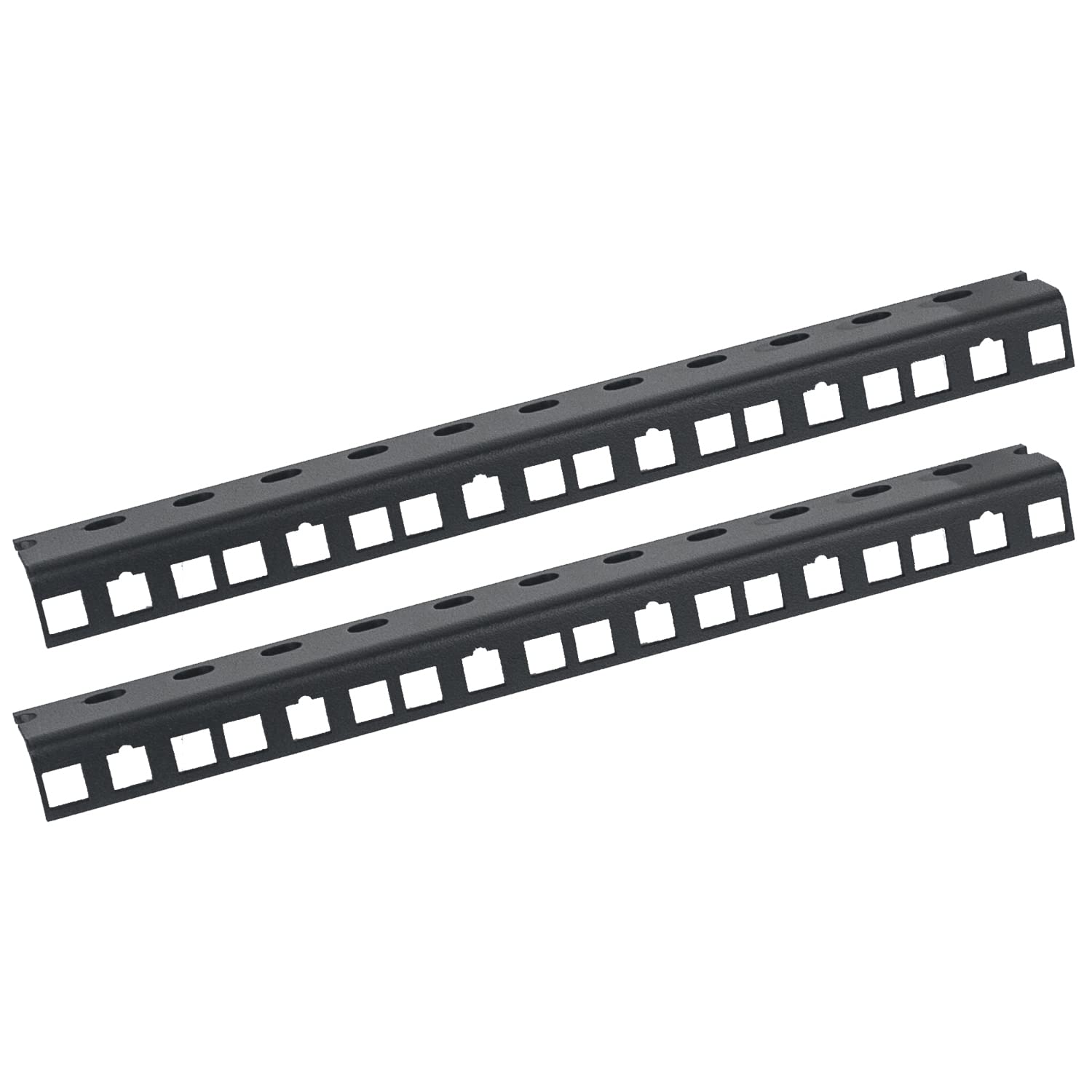 HMF 66806-02 - Riel de rack para armario de servidor, 2 unidades, 10 pulgadas, 6 U, color negro