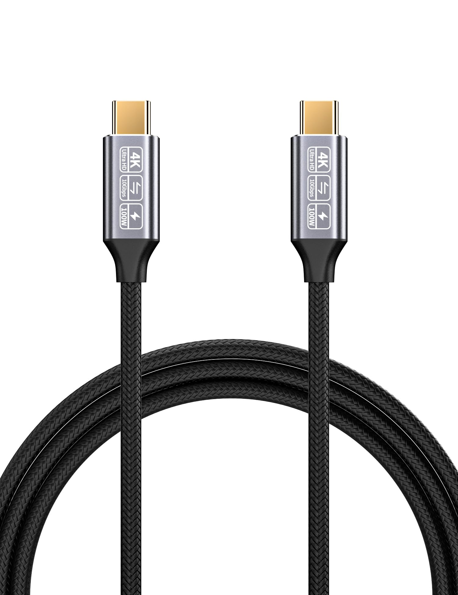 CAKOBLE USB-C to USB-C 3.1 Gen2 Cable 10Gbps Data Transfer, 100W 20V/5A USB Type C PD Fast Charging Cable 4K Video Output Com