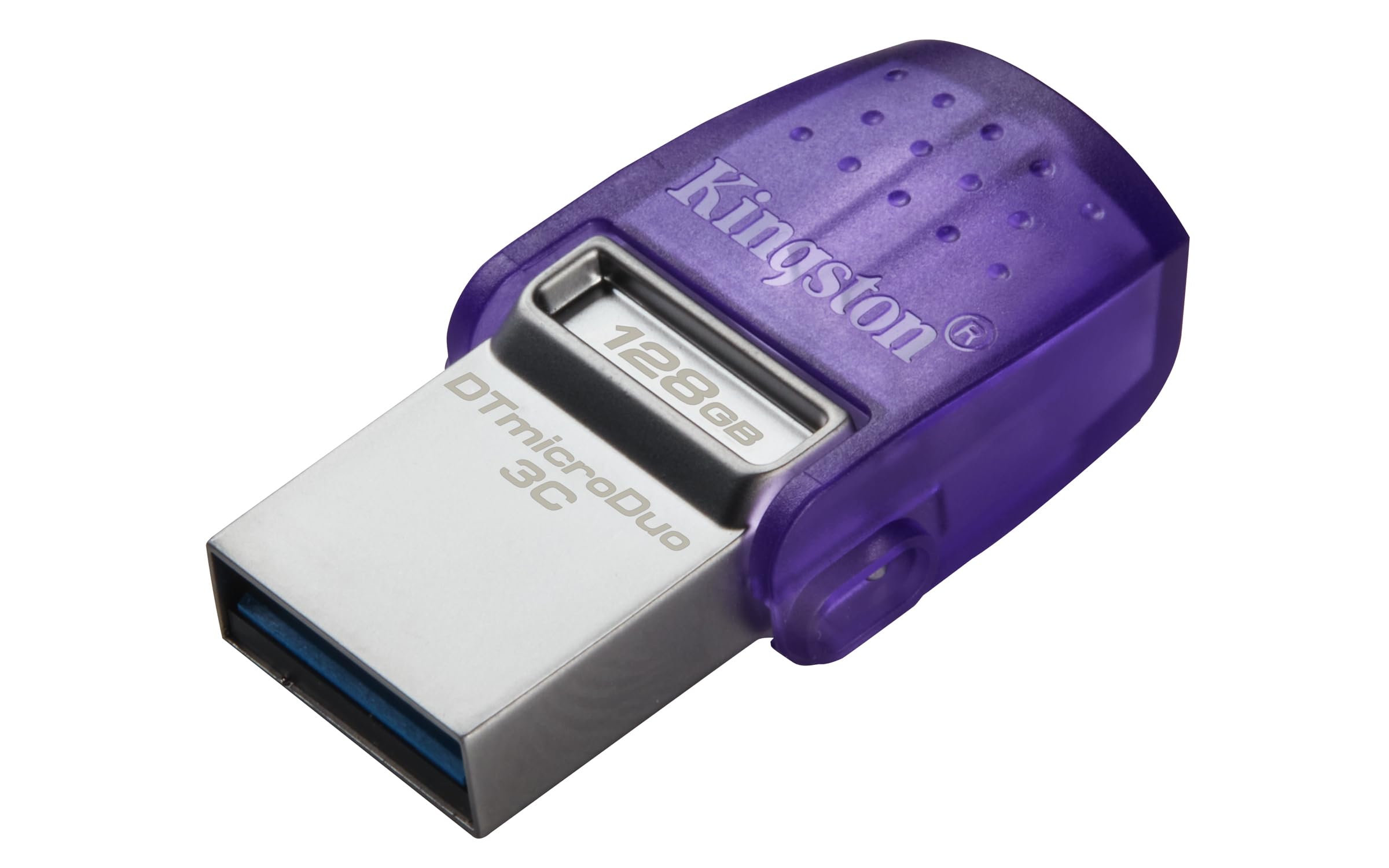 Kingston DataTraveler microDuo 3C Unidad Flash USB128GB USBGen 3 Type-C y Type-A - DTDUO3CG3/128GB, Morado
