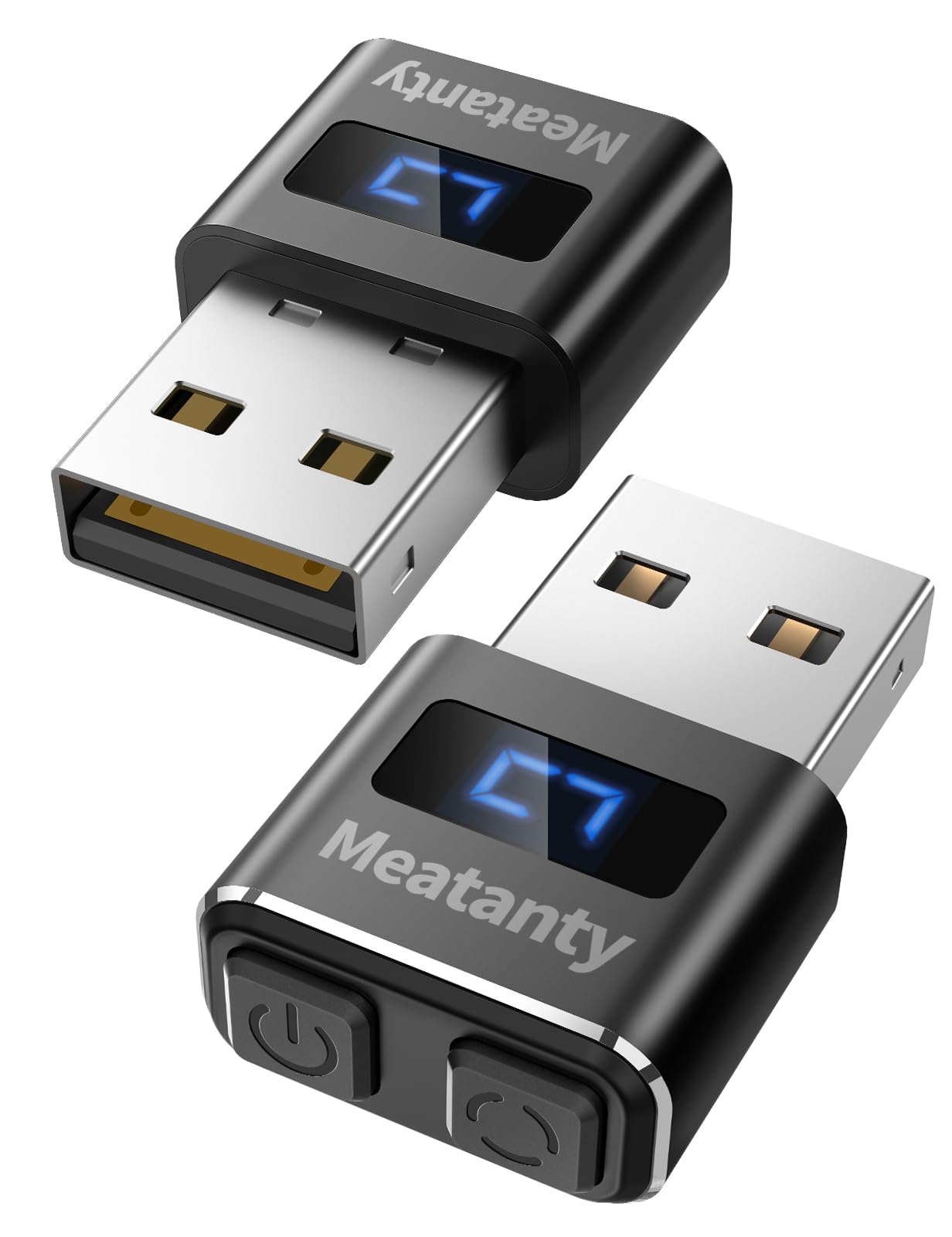 Meatanty USB Mouse Jiggler indetectable Jiggler Ratón con Modo Separado y Botones de Encendido/Apagado, Pantalla Digital y Cu