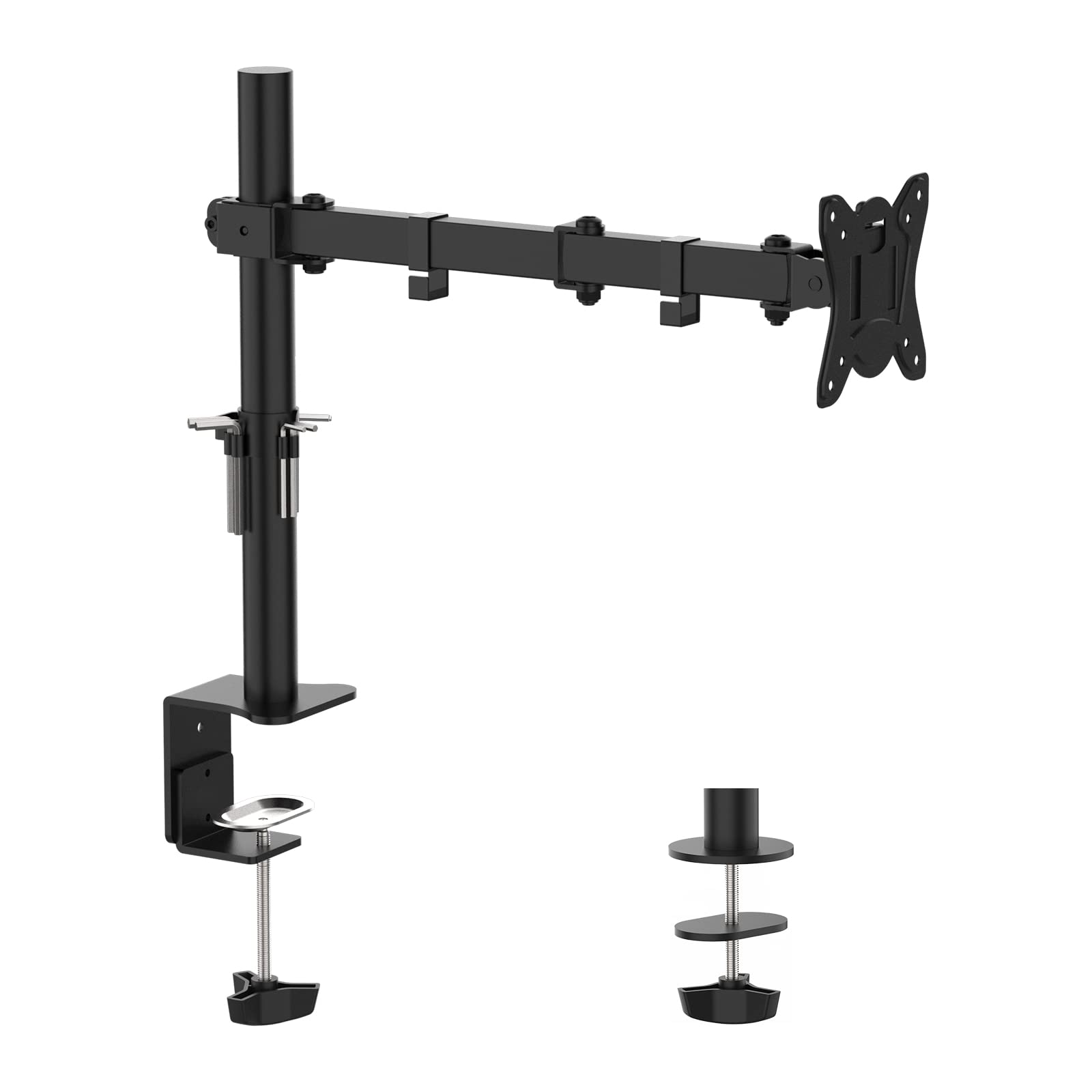 GRIFEMA, GB2001-1 Soporte de Monitor Simple Brazo para Pantalla de Computadora de 13-32 pulgadas, Altura Ajustable, VESA 75x7