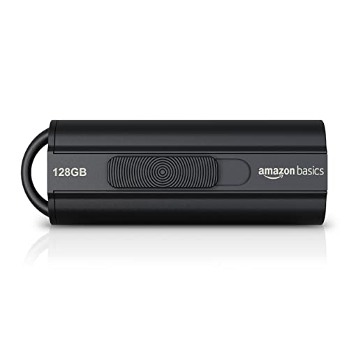 Amazon Basics Memoria flash USB 3.1 de 128 GB, velocidad de lectura de hasta 130 MB/s, Negro