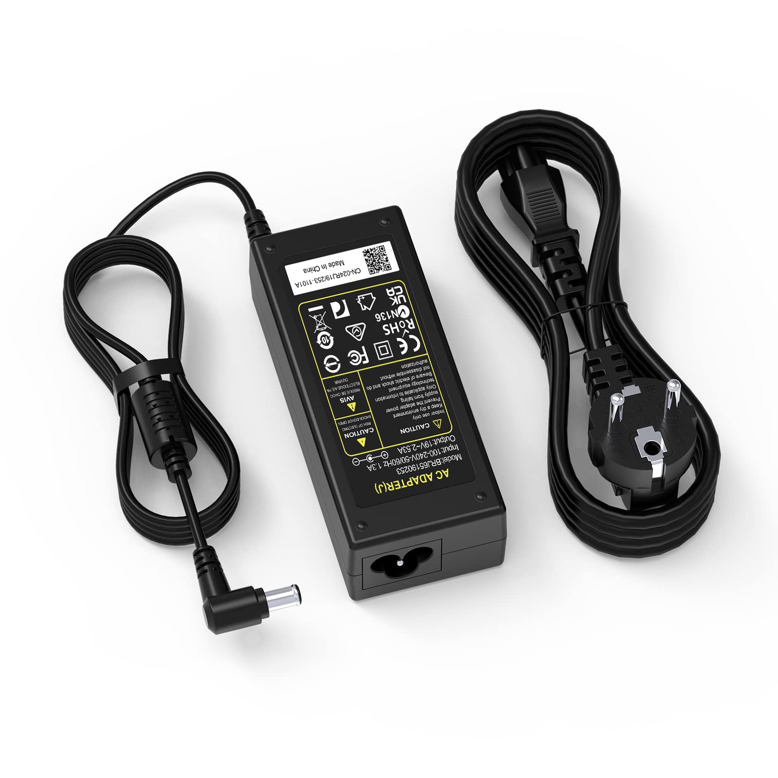 shefor 19V Adaptador Cargador Compatible con LG Electronics19 20" 22" 23" 24" 27" TV 22MK400H 24MT49S-PZ 24MT48S-PZ 27GN85 LE