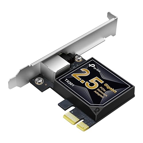 TP-Link - TX201 Tarjeta de Red PCI Express de 2.5, Gigabit,Velocidad ultrarrápida,Soportes de Perfil bajo y de Altura Completa,