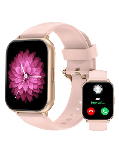 RUIMEN Smartwatch con Llamadas,Reloj Inteligente Haga Reciba Llamada y Asistente Voz, Smartwatch Mujer Hombre con Podómetro Oxígeno Sanguine Impermeable IP68 100+ Deportes Modos Pulsera de Actividad