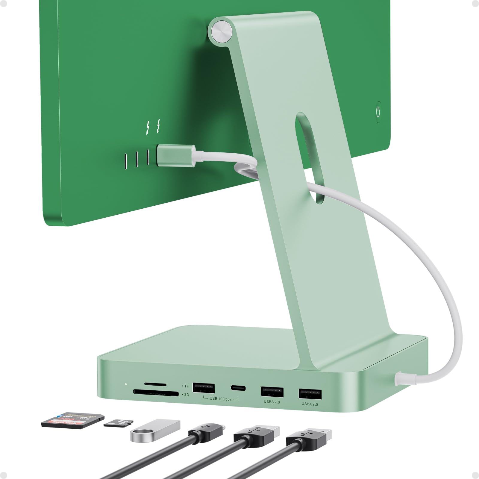 PULWTOP USB C HUB para iMac 24" 2021/2023/2024, 7 En 1 HUB USB para iMac M1/M3/M4, Accesorios iMac con USB C 10Gbps,3*USB A,