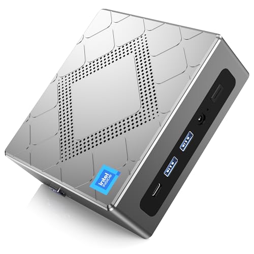NiPoGi CK10 Mini PC W-11 Pro,Ιntel i5-12600H(hasta 4,5GHz,12C/16T),16GB DDR4 512GB M.2 NVMe PCle3.0 SSD Mini Ordenador,2xHDMI+VGA 4K Triple Display con WiFi 6/BT 5.2,Micro PC para Oficina/Educar