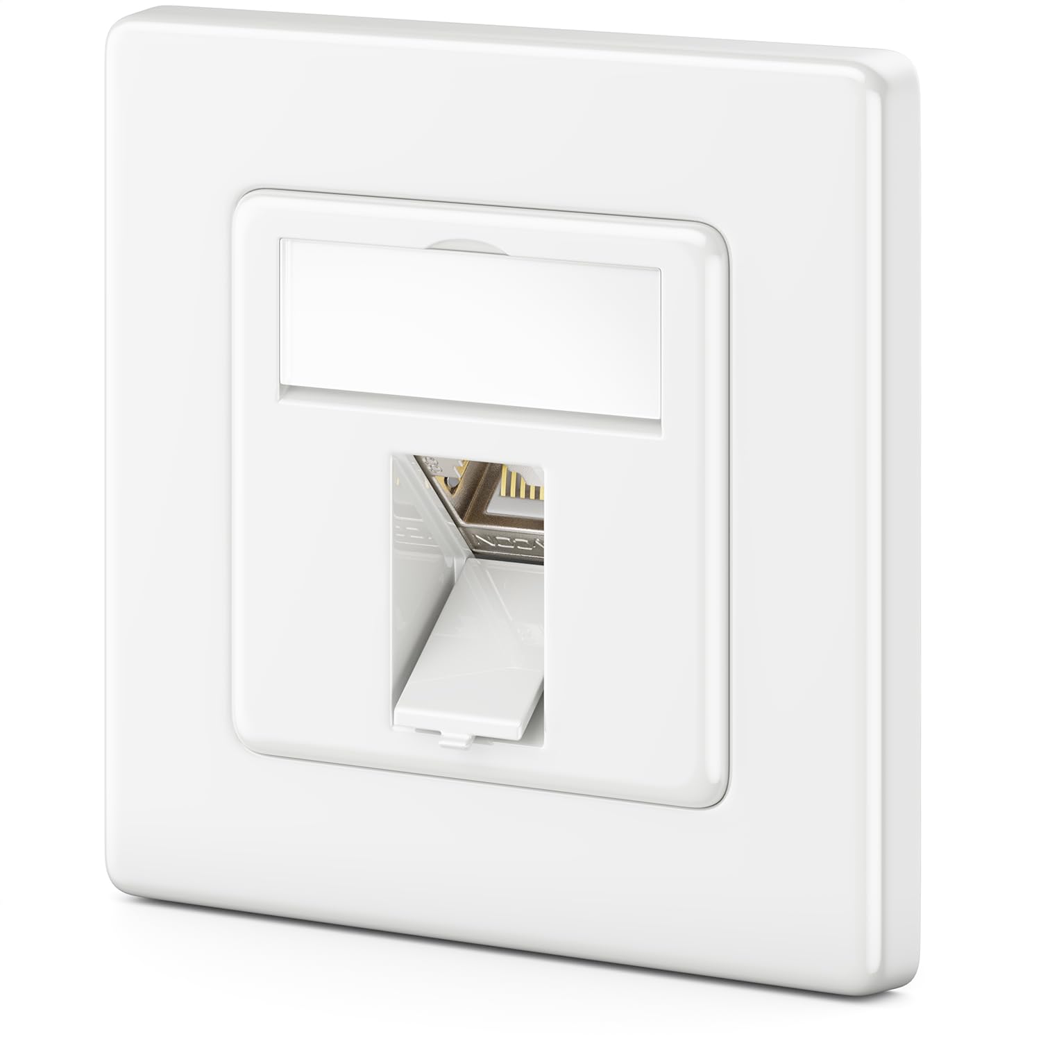 deleyCON 1x Toma de Red CAT8 Empotrada con RJ45 Keystone - 40 Gbps, STP Blindada, Caja de Datos para Cables Patch, Cables de