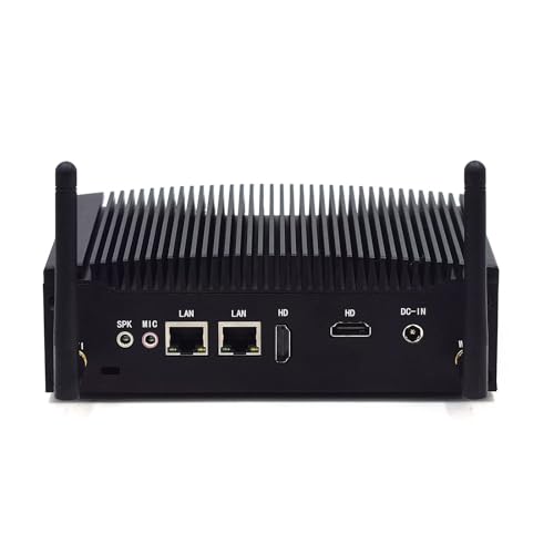 WEIDIAN PC sin Ventilador Mini PC Industrial 16GB RAM 512GB SSD Core i5 8350U Win11 Pro Mini computadora de Escritorio con 4K 2xHD, 2xRS232 COM, 2xLAN, 8xUSB VESA PC pequeña de Oficina Auto Power On
