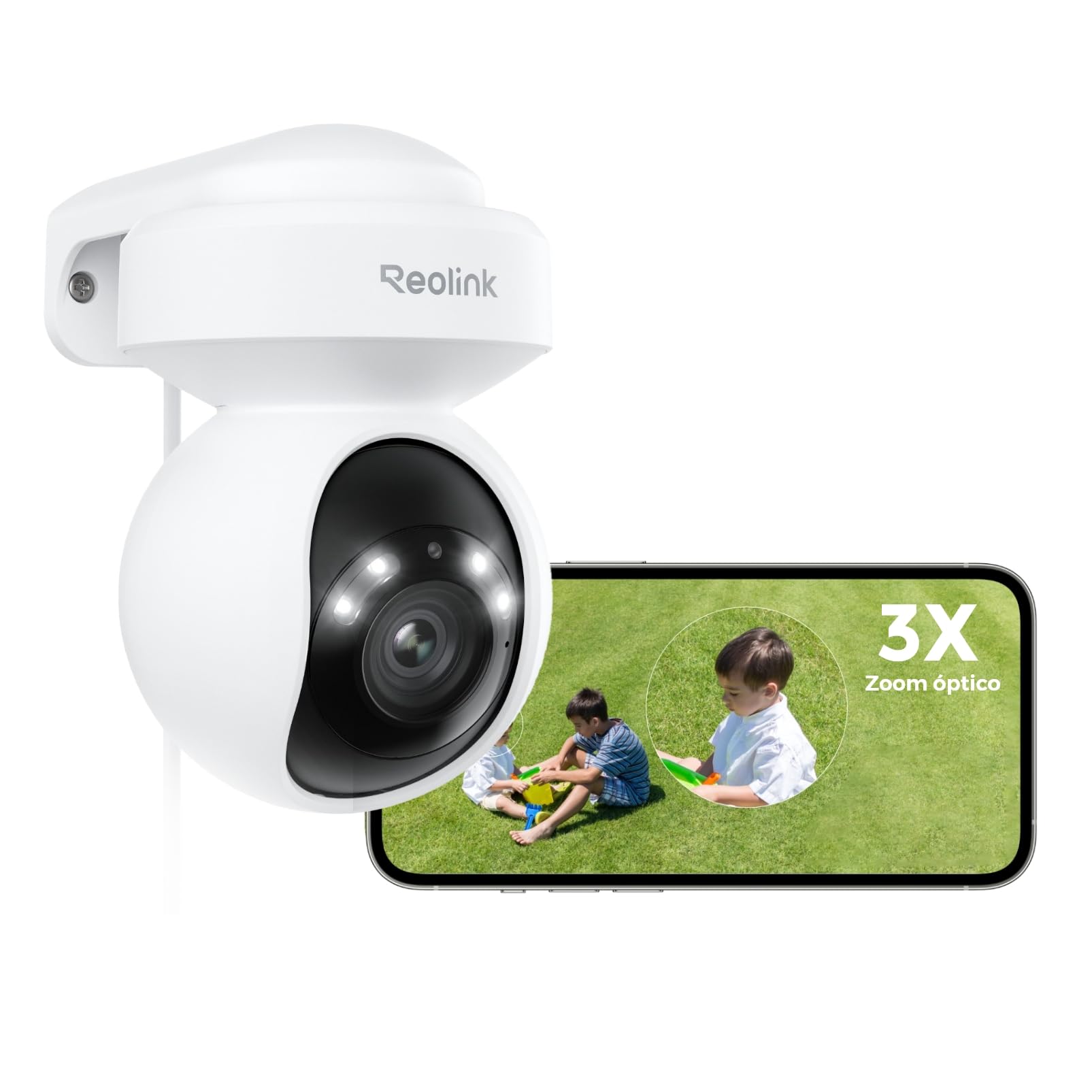 Reolink 4K 8MP PTZ Camara Vigilancia WiFi Exterior con Auto-Tracking, Detección de Humana/Vehículo/Mascota, Cámara de Segurid