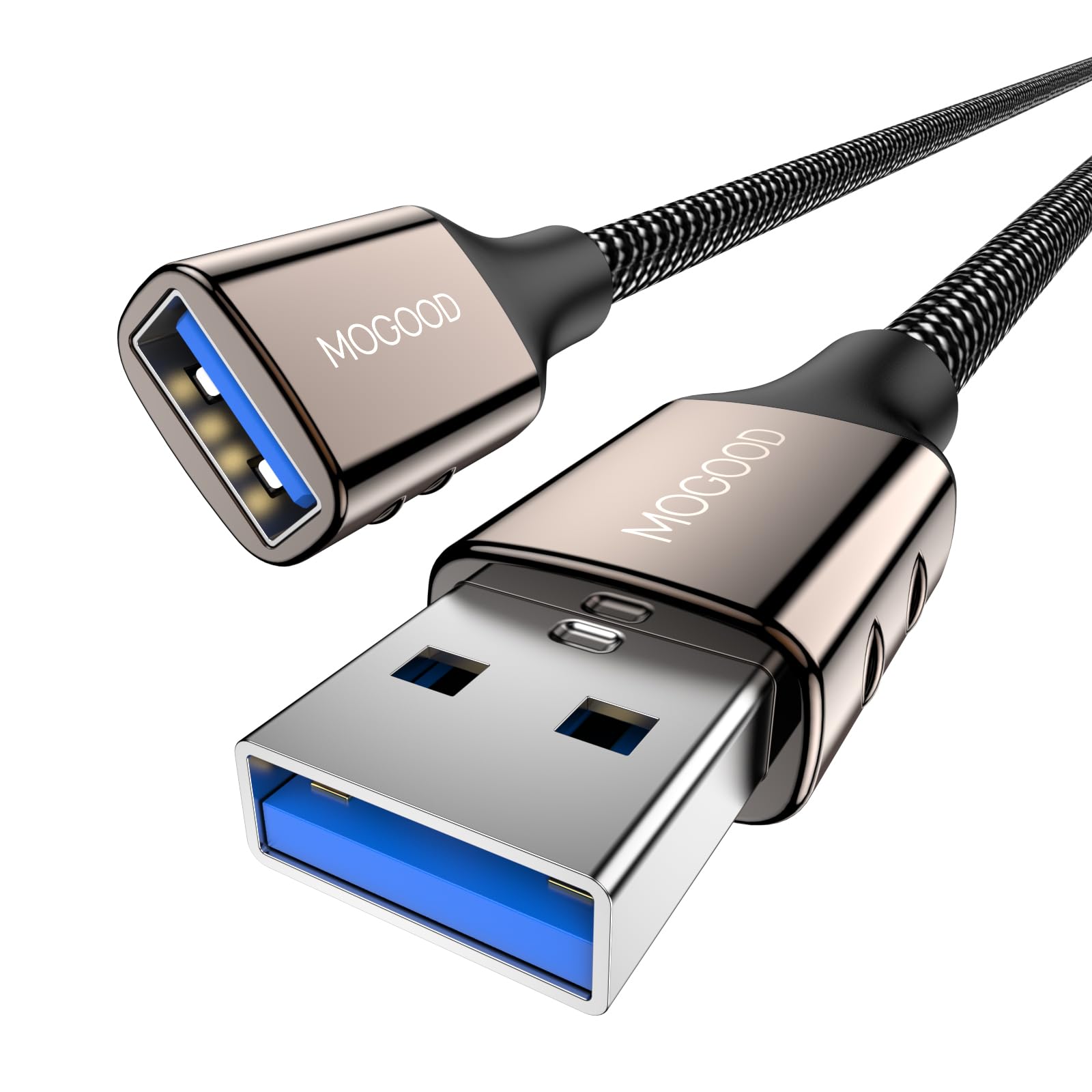 MOGOOD Cable Alargador USB 3.0 1M, 5Gbps Cable Extension USB Tipo A Macho a Hembra para Luces, PC, Portátil, Tablet, Macbook,