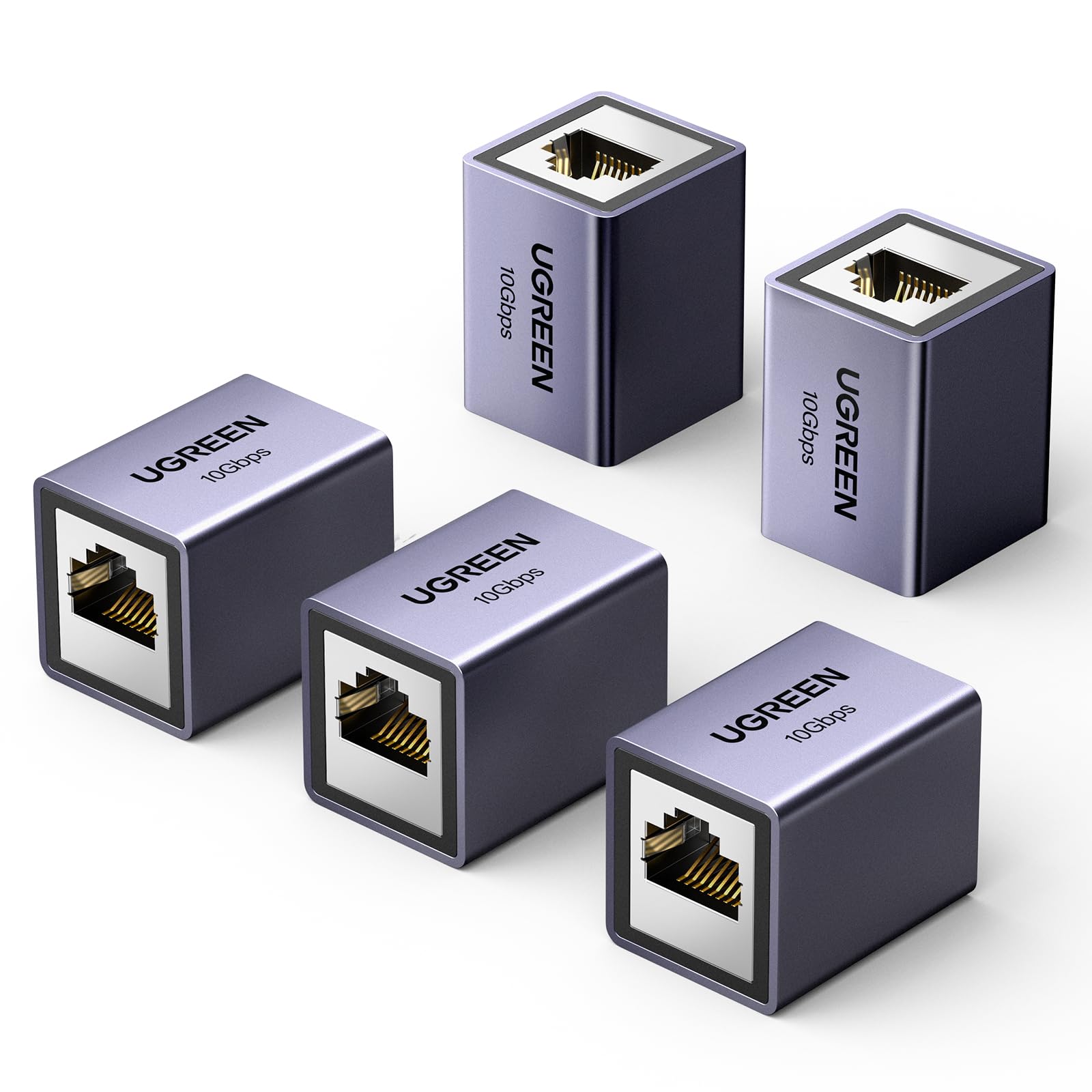 UGREEN Adaptador RJ45 10Gbps Conector de Extensión LAN Acoplador para Gigabit Acoplamiento de Cable Ethernet Cat7/ Cat6/ Cat5