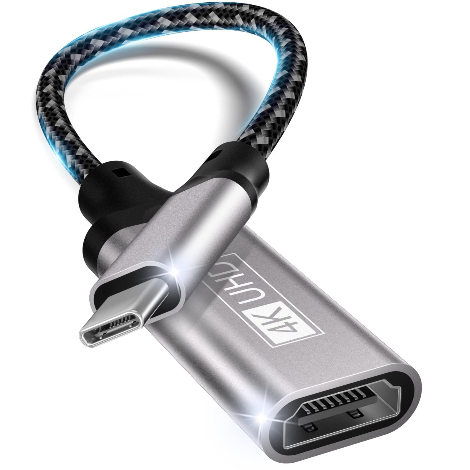 Adaptador USB C HDMI,4K USB C a HDMI Adaptador Thunderbolt 3/4 a HDM I Compatible con iPhone 16Pro/16Pro Max/16/15,MacBook Pr