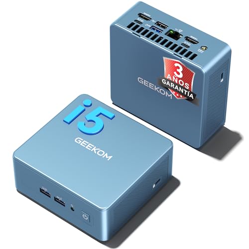 GEEKOM IT12 Mini PC, la Mejor Alternativa al NUC12, i5-12450H con 16 GB RAM(DDR Ampliable, No LPDDR Bloqueada) y 512 GB SSD, Windows 11 Pro | Iris Xe 8K| USB4 |Mini Ordenador Compacto para Teletrabajo
