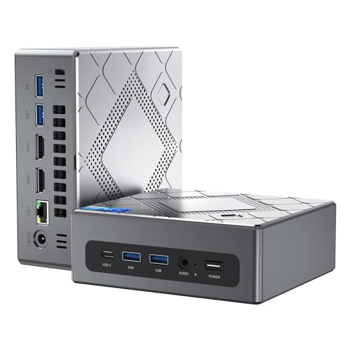 NiPoGi CK10 Mini PC W-11 Pro,Ιntel i5-12600H(Fino a 4,5GHz,12C/16T),16GB DDR4 512GB M.2 NVMe PCle3.0 SSD Mini Computer, 2xHDMI+VGA 4K Triplo Display WiFi 6/BT 5.2,Micro PC per Ufficio/Istruzione