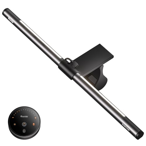 Quntis Lámpara Monitor con Retroiluminadas, 40cm Luz de Monitor USB con Control Remoto y Regulación Continua, Protección Ocular Lámpara de Escritorio para Monitor para el Hogar Oficina Estudio