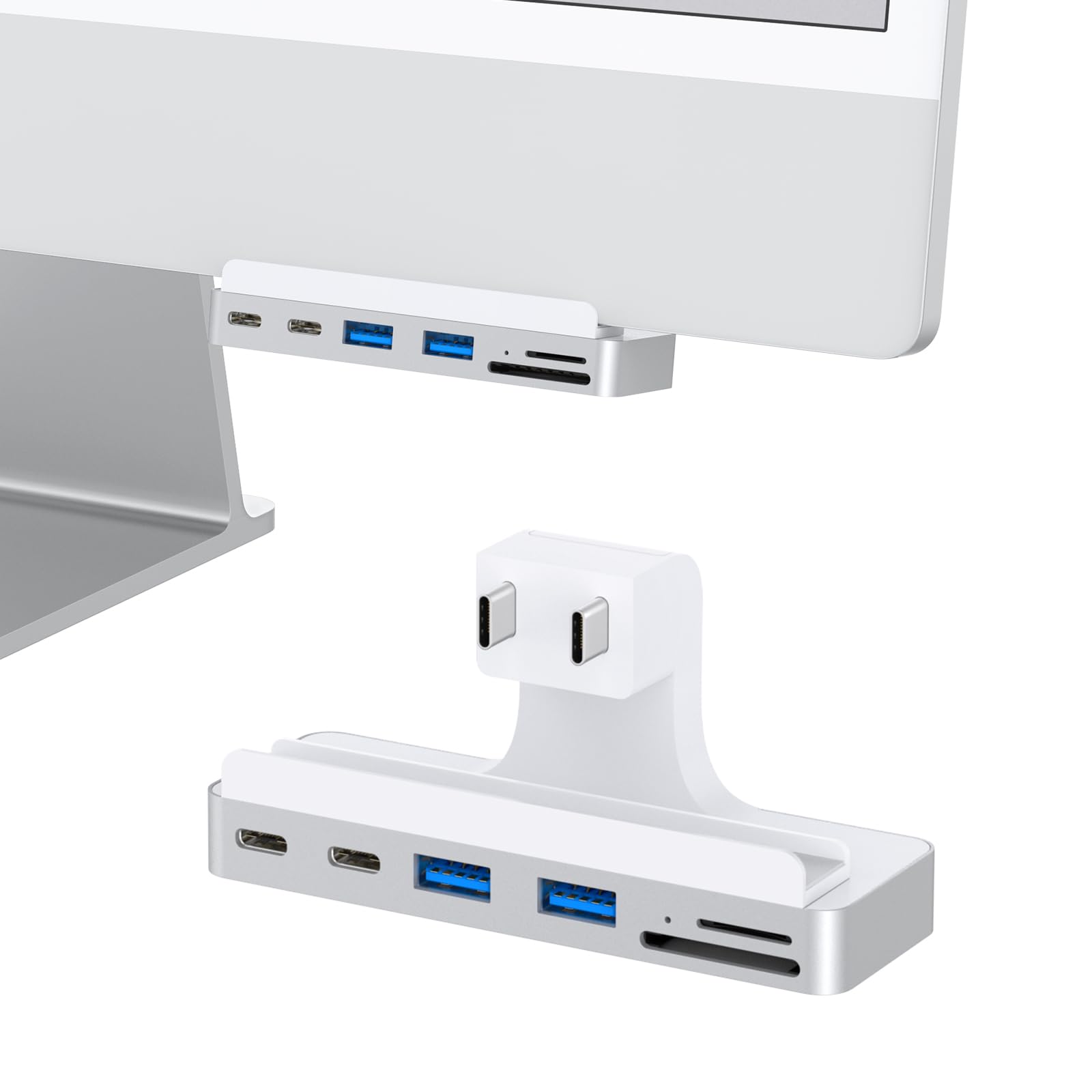 Hub USB C 6 en 1 para iMac de 24 Pulgadas (M1/M3), Adaptador Multipuerto Con Tipo C de 10 Gbps, Lector de Tarjetas SD/TF Comp