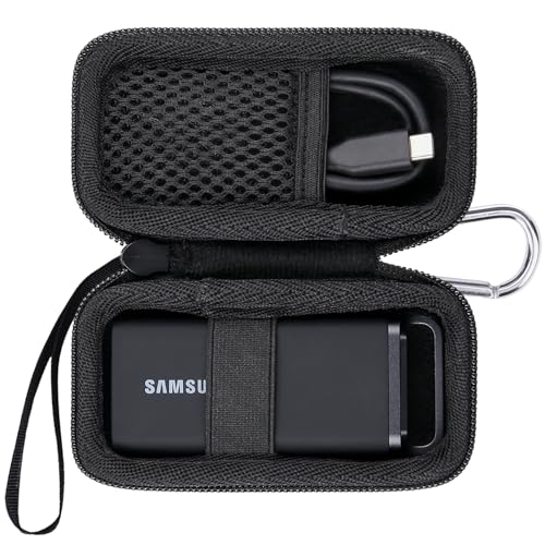 co2CREA Duro Viajar Caja Estuche Funda para Samsung SSD portátil T5 EVO Portable SSD 2TB 4TB 8TB(Funda Solo,Case Only)