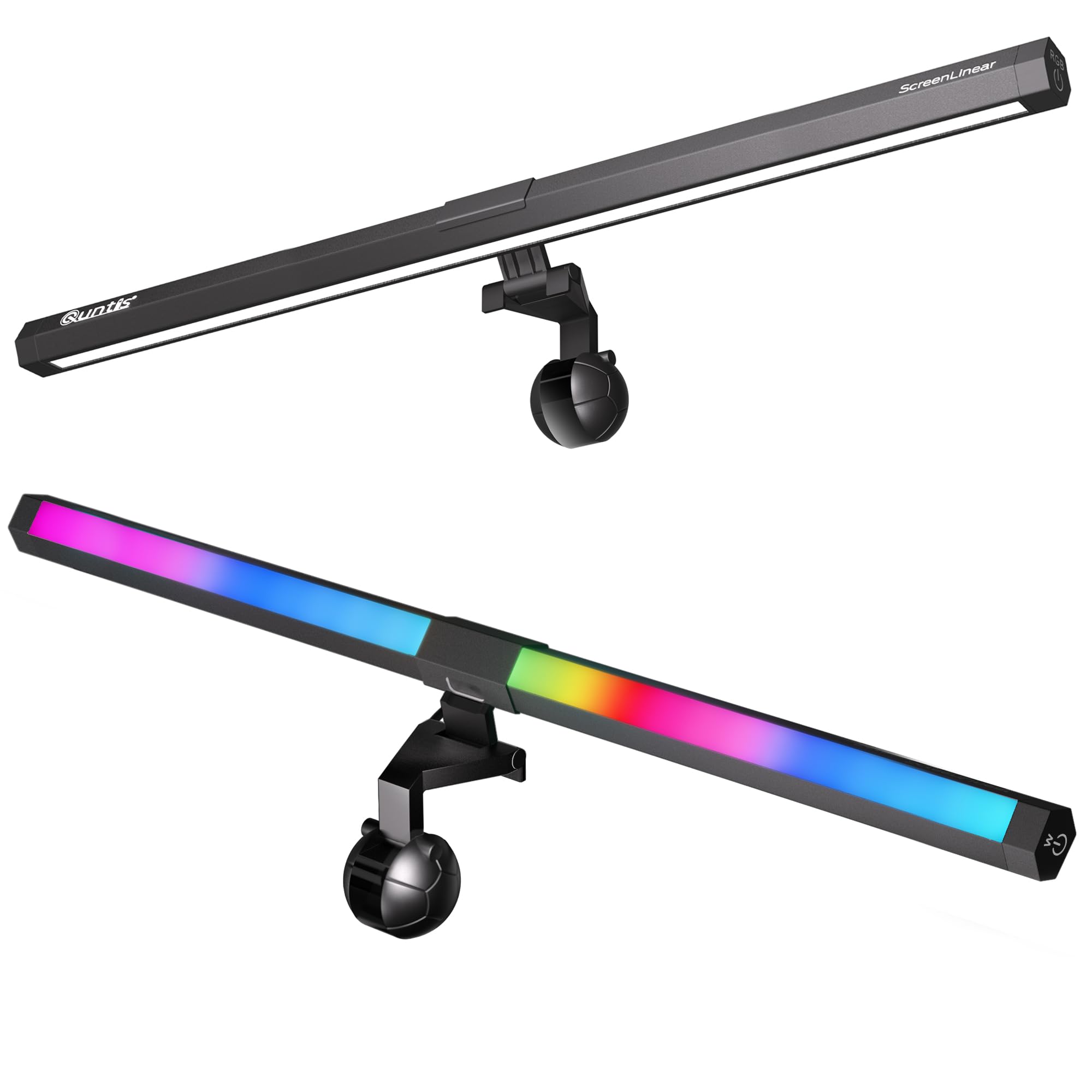 Quntis Lampara Monitor Rgb, 50cm USB Lámpara de Luz de Monitor con 15 Rgb Modos, 3 Brillo y 3 Temperatura de Color Ajustables Barra de Luz de Monitor