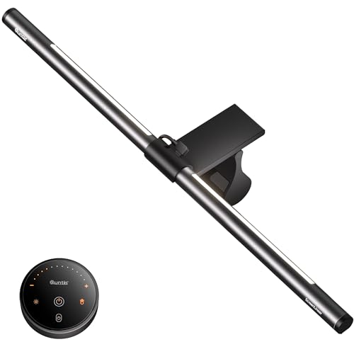 Quntis Lampara Monitor con Retroiluminación, 51cm Luz de Monitor Curvo con Control Remoto y Regulación Continua, Protección Ocular Barra Luz Monitor para el Hogar Oficina Estudio