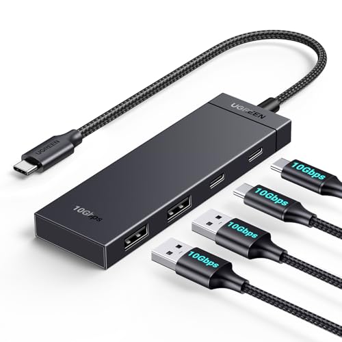 UGREEN 10Gbps Hub USB C 3.2 Gen 2 Adaptador Tipo C a Multipuertos Compatible con iPhone 17 Pro MAX Air MacBook Pro Air 2023 iMac XPS iPad Surface Galaxy S25