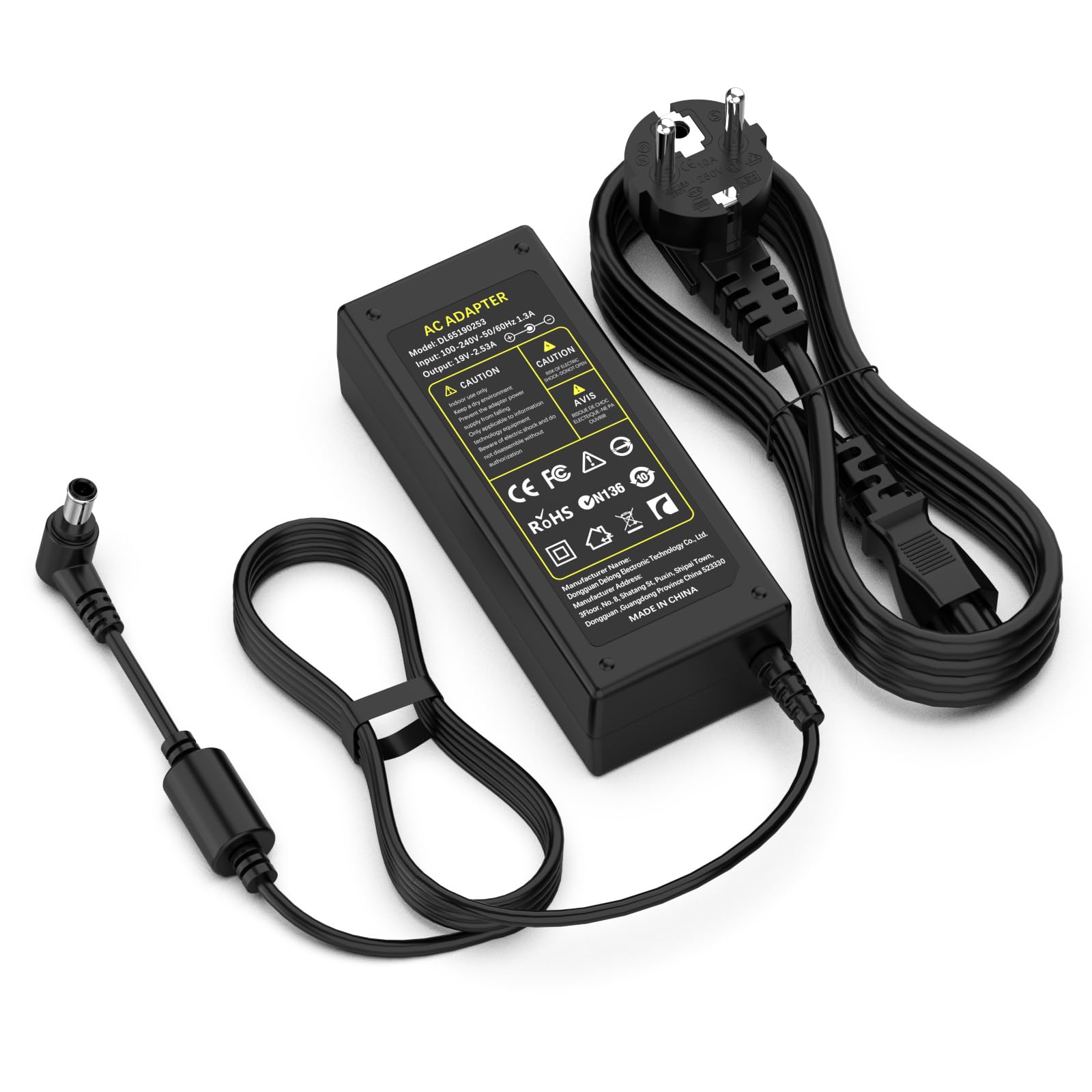 Jippofu Cargador 19V Compatible con LG TV 19" 20" 22" 23" 24" 27" 29" 32" 34" Samsung Monitor 22" 32" LED LCD HDTV Televisión
