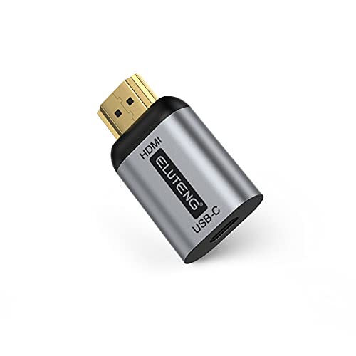 ELUTENG Adaptador USB C auf HDMI 2.0, 4K@60Hz USB C Buchse auf HDMI Buchser Conector Tipo C para HDTV Cambiador Thunderbolt 3/4 para Monitores TV y Televisión