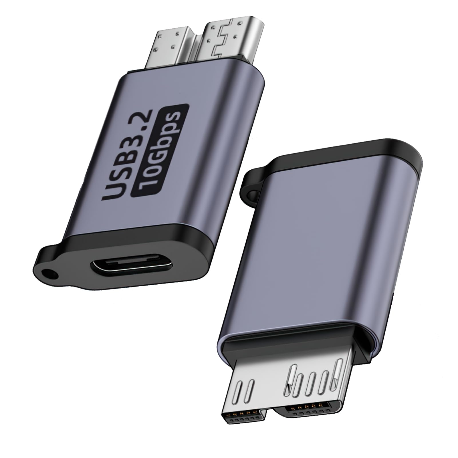 Sangcca 10Gbps USB C a Micro B Cable, 2PCS Tipo C a Micro B Cable Disco Duro Externo, Cable Pasar Archivos de Movil a Disco D