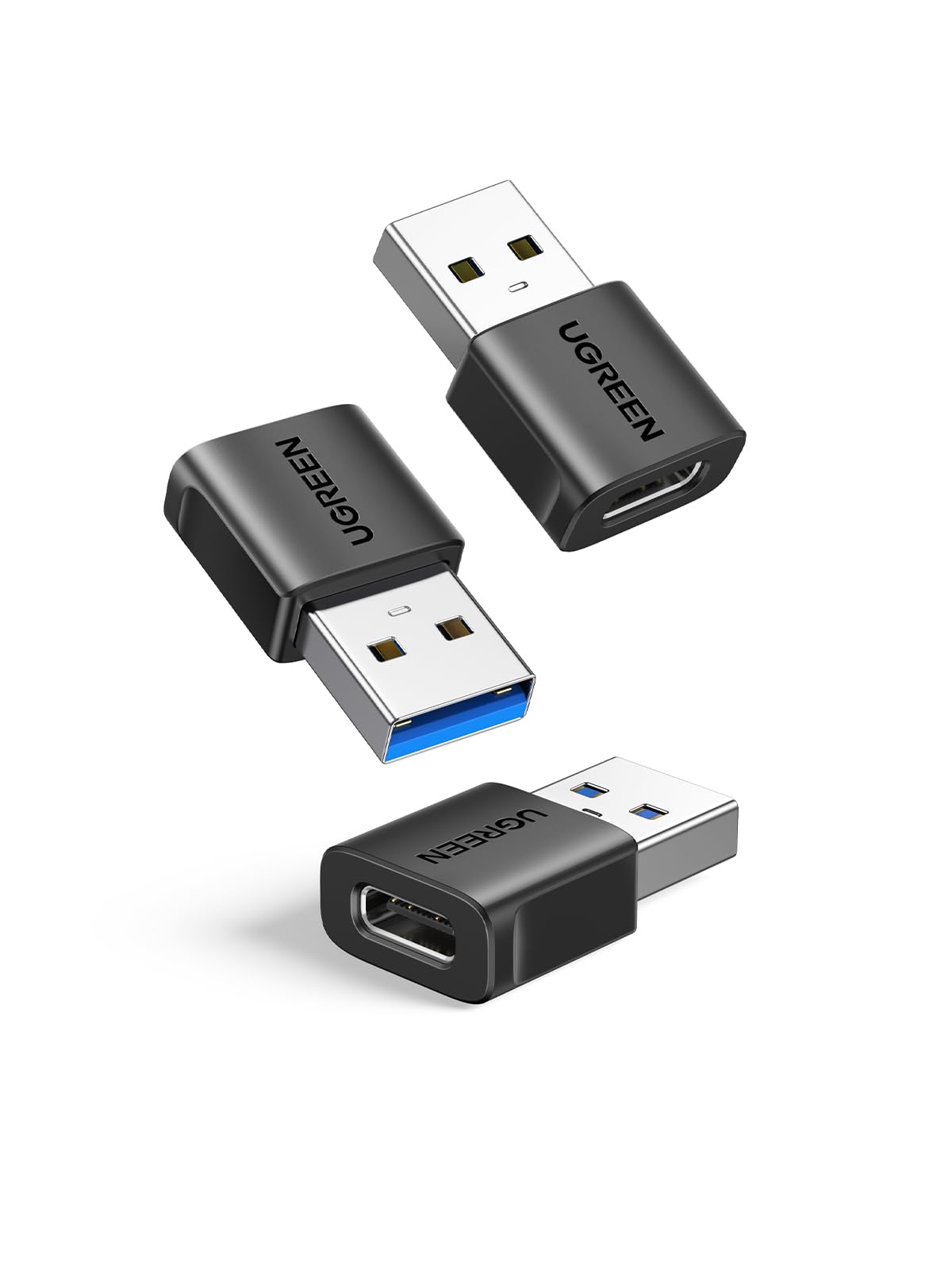 UGREEN Adaptador USB a Tipo C 3 Pack 10Gbps Convertidor Machoa a Hembra 3.2 Compatible con iPhone 17 16 15 Plus Pro Air MAX C