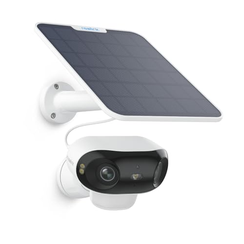 Reolink Argus 4 Pro, 4K Camara Vigilancia WiFi Exterior Solar, Visión Nocturna Verdadera en ColorX F1.0, Gran Angular de 180, 2,4/5GHz Wi-Fi 6, Sin Cuotas Mensuales por Almacenamiento Local