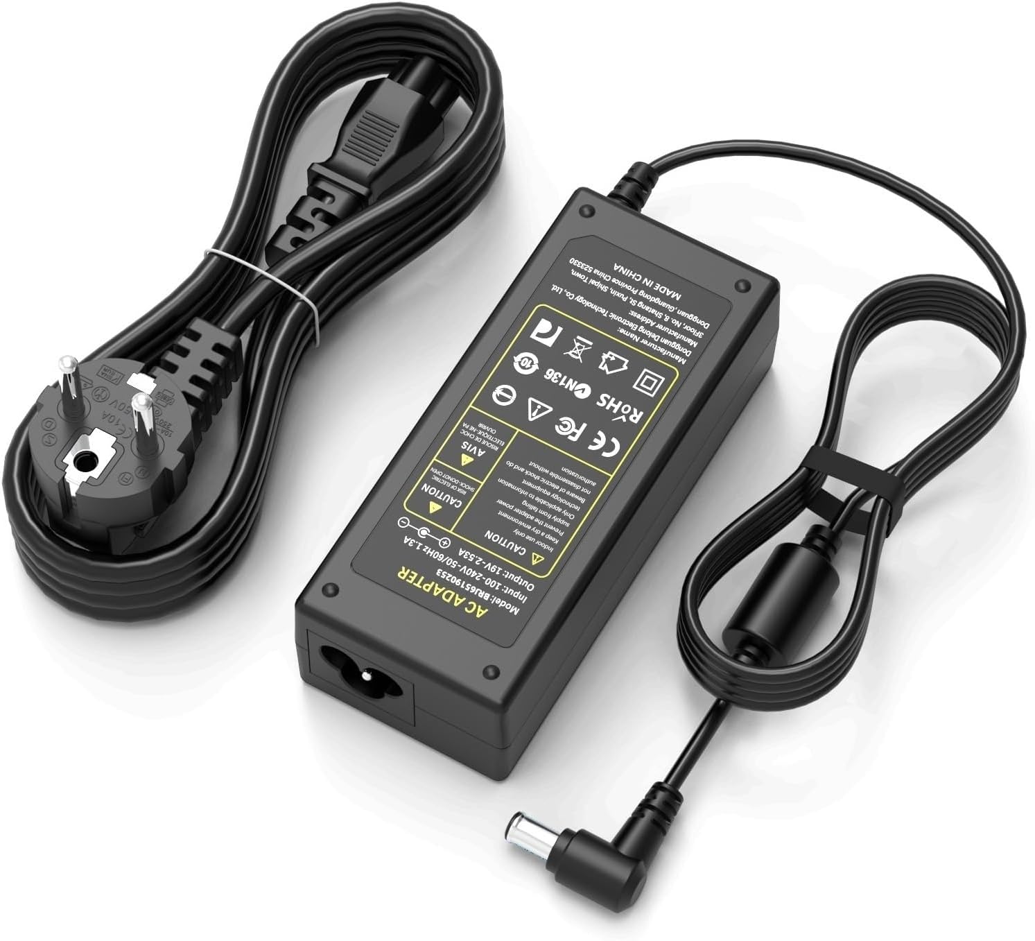 Shefor 19V Adaptador Cargador Compatible con LG TV 19"20"22"23"24"27"29"34" Electronics Monitor LCD LED HD Widescreen Flatron