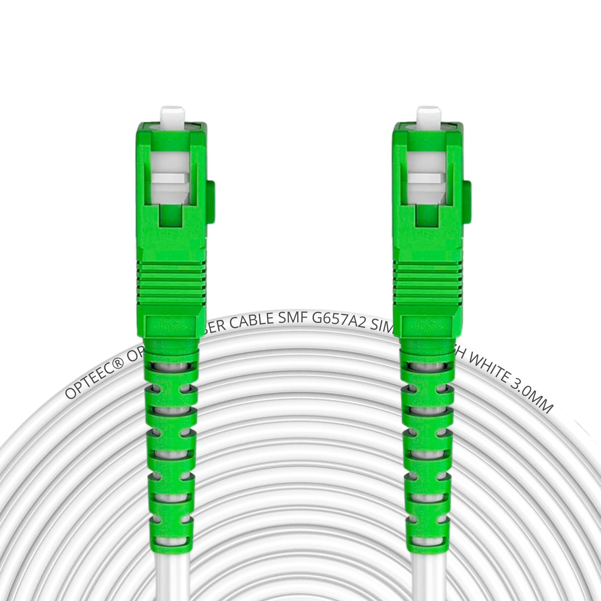 opteec® - Cable de Fibra Óptica blindado para Router -5M- SC/APC-SC/APC - Latiguillo Simplex Monomodo - Compatibles 100% Oper