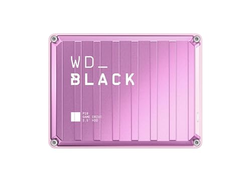 WD_Black P10 6TB Game Drive, Almacenamiento portátil HDD, USB 3.2 Gen 1, hasta 130 MB/s, Compatible con PlayStation, Xbox y PC, Subscripción gratuia de 1 Mes de Discord Nitro, Rosa