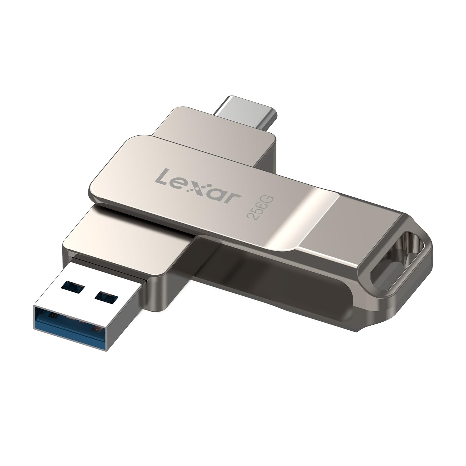 Lexar D40E 256 GB Unidad de Almacenamiento USB 3.2 Gen 1 Type-C Unidad Flash USB-C Carcasa de Metal Diseño Giratorio Unidad F