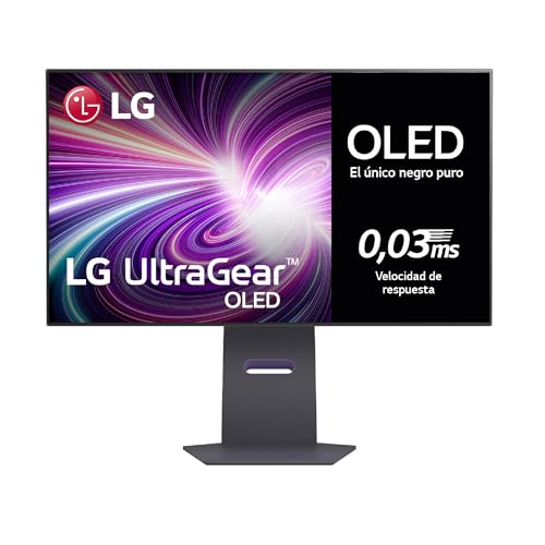 LG 32GS95UV-B - Monitor Gaming Ultragear, 32", OLED, 3840x2160, 0,03ms, Dual Mode (240/480 Hz), G-Sync, FreeSync Premium Pro, Antideslumbrante, Curvatura Óptima, Tecnología MLA+, Negro