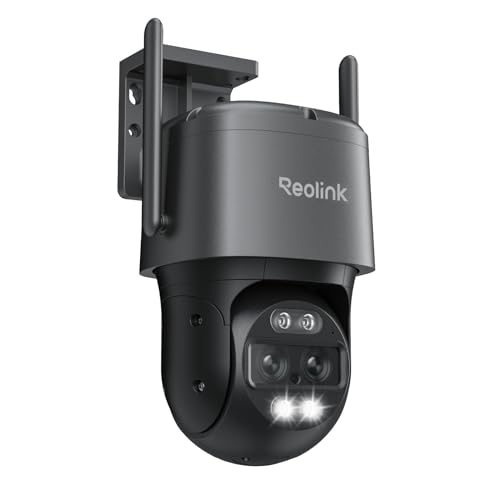 Reolink 4K Wi-Fi 6 PTZ Camara Vigilancia WiFi Exterior con Doble Lente, Zoom Híbrido 6X, Detección de Personas/Vehículos/Animales, Seguimiento Automático, Visión Nocturna en Color, TrackMix WiFi Gris