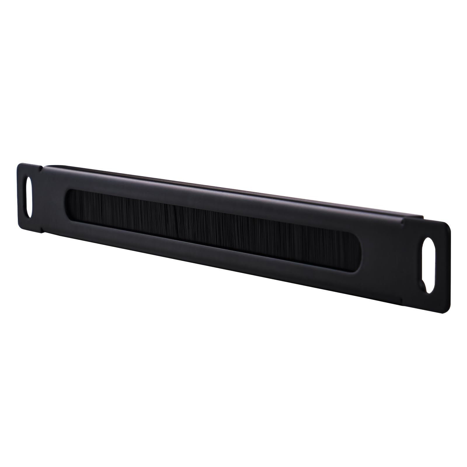 GeeekPi DeskPi - Panel de entrada de cable de rack de 10 pulgadas 0.5U con tira de cepillo, color negro