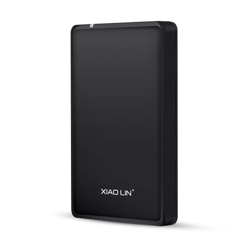 XIAO LIN Disco Duro Externo Portátil, 2,5 Pulgadas, USB 3.0, Compatible con PC, Mac, Portátil, Negro (500, GB)
