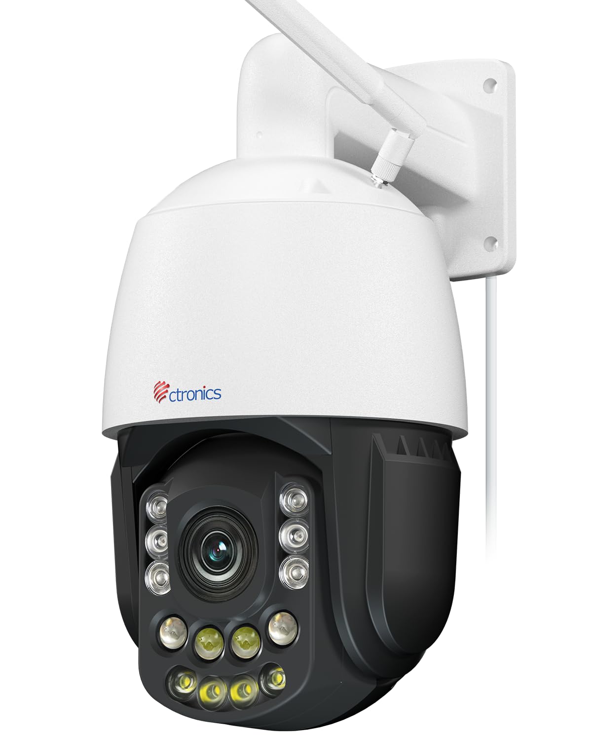 Ctronics 4K 30X Zoom Óptico 3D PTZ Cámara Vigilancia Exterior, Visión Nocturna de 180m, Seguimiento Automático con Zoom, Dete